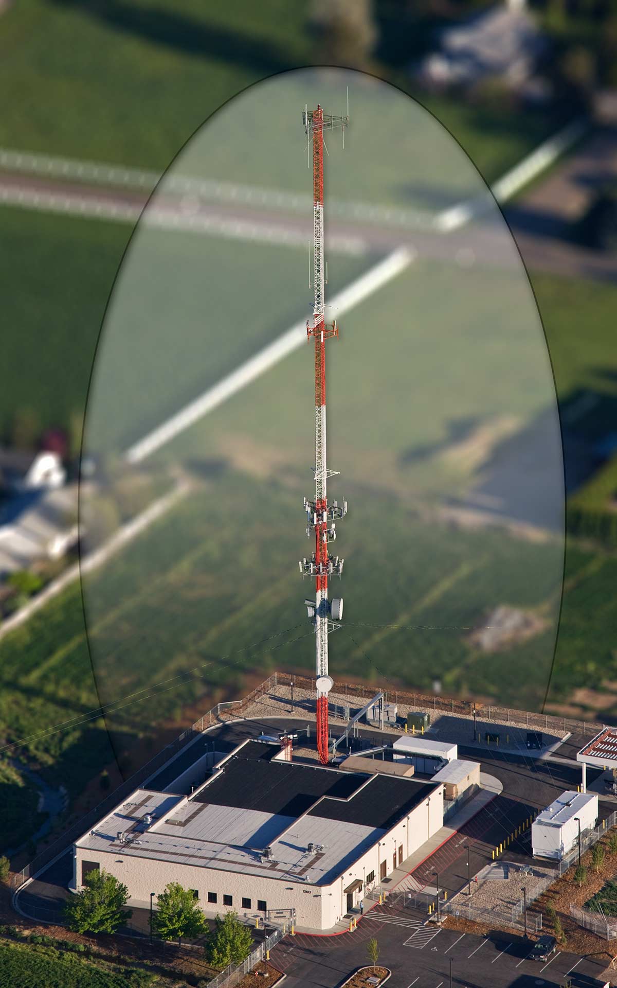 Aerial Photography-Communications/Data Antennae Tower, With Special Effects.