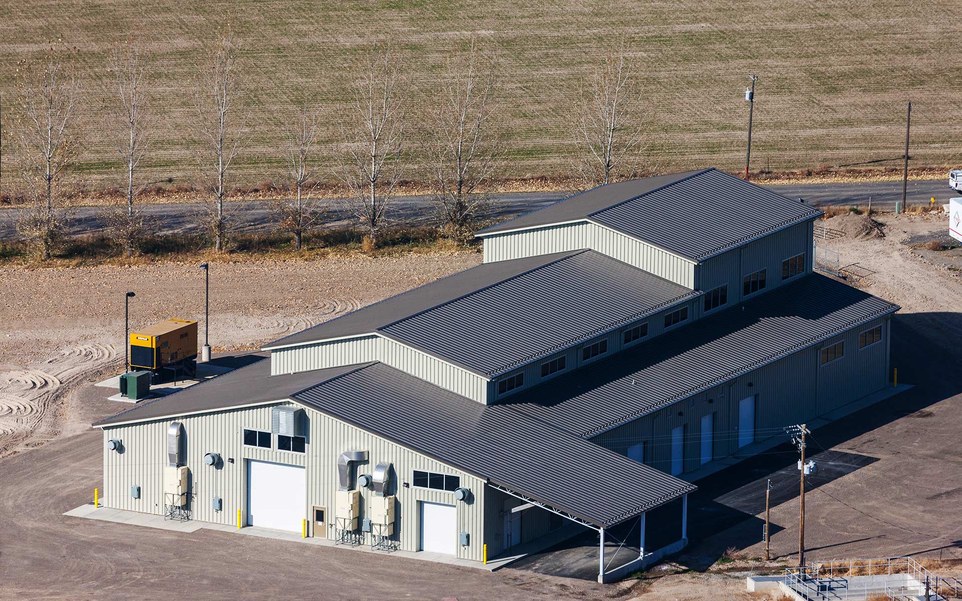 Aerial Photography-Filer Wastewater Treatment Plant Building.