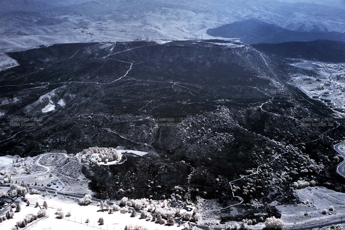 Aerial Near-InfraRed (NIR) image of the Table Rock Fire in Boise, Idaho, During the Burn. 