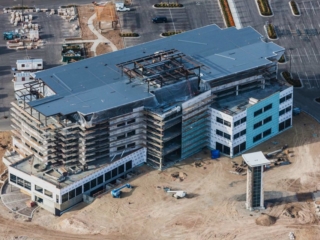 Aerial Photography-Construction of the Scentsy Campus, Meridian, Idaho.