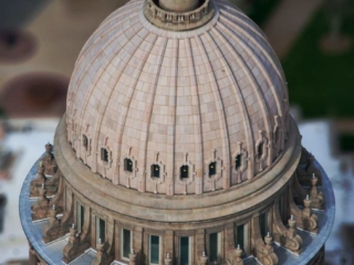Aerial Photography-Idaho State Capitol Dome and Gold Plated Eagle.