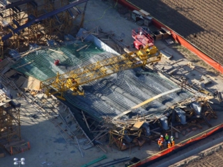 Forensic Aerial Photography-Bridge Component Collapse During Construction.