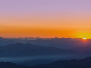 Aerial Photography-Sunrise Over Central Idaho Mountains.