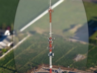 Aerial Photography-Communications/Data Antennae Tower, With Special Effects.