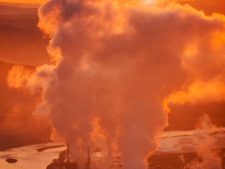 Aerial Photography-Potlatch (Lewiston, Idaho) at Dawn.