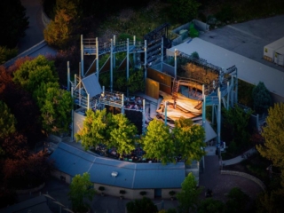 Aerial Photography-Night Aerial Photography at Boise Shakespeare Festival.
