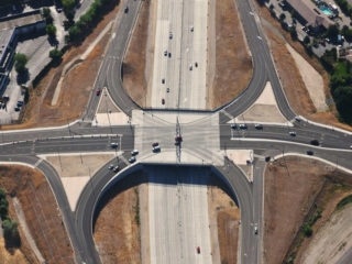 Aerial Photograph-Interstate 84 Vista Blvd. SPUI Interchange Traffic Monitoring Frame Capture.
