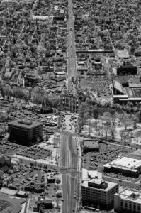 Near Infrared Aerial Photography, View South Along Broadway Blvd., Boise, Idaho.