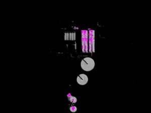 Tuned specifically for the process vessel contents using a monochrome palette and a magenta Isotherm above 70°F.