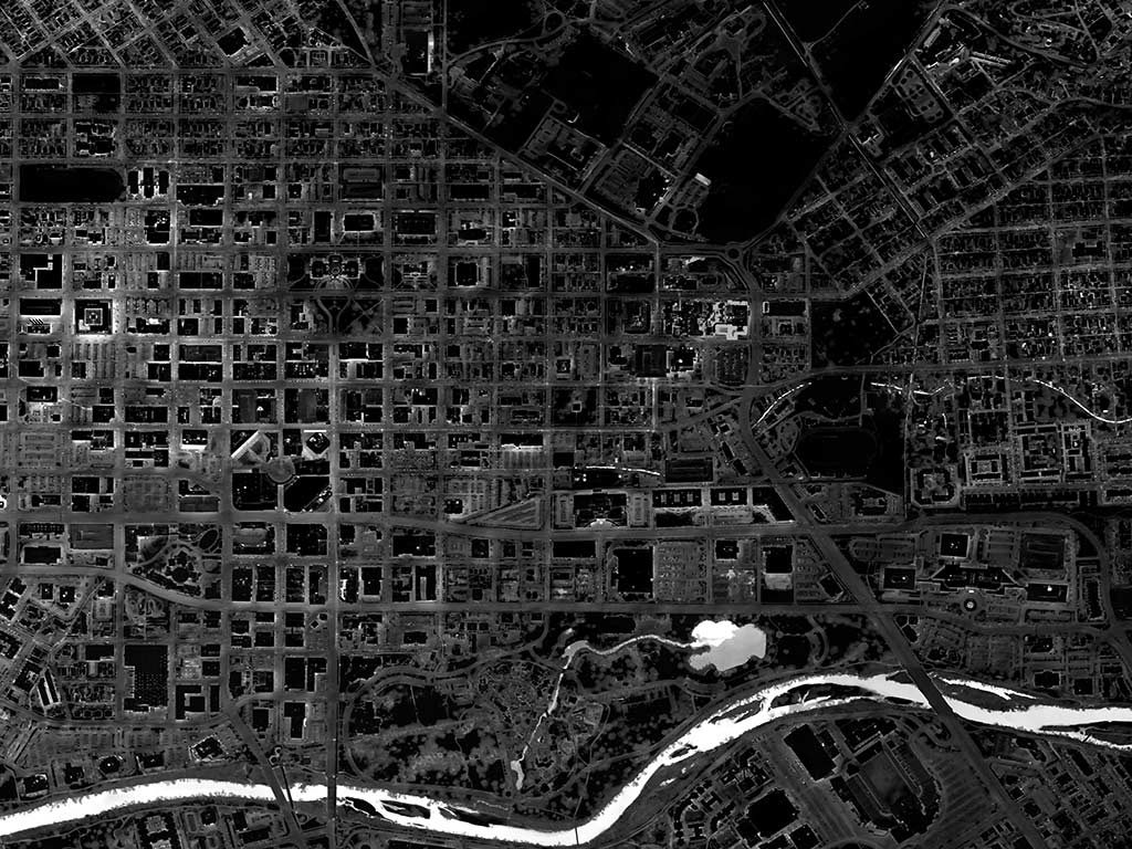 Small Section of Urban and Suburban Thermal Map of Boise, Idaho, 12/18. Thermal Contributions to Context Are Obvious in the Urban Core.