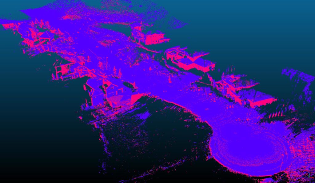 Simply Assigning A Discreet Coloration to Point Clouds Produces a Modestly Descriptive Visual.