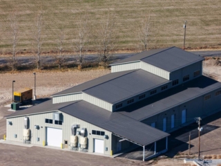 Aerial Photography-Filer Wastewater Treatment Plant Building.
