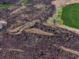 Aerial Photography-Escarpments in the Malad Gorge near Hagerman, Idaho.