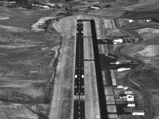 Aerial Photography-Pullman, Washington Airport, University of Washington, and Pullman.
